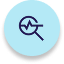 Data-driven research icon symbolizing analysis and decision-making based on insights.