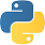 Python icon representing back-end web development and data-driven applications.
